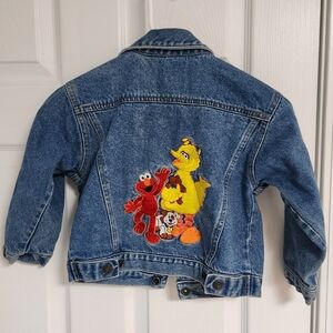 Y2K Children's Blue Denim Sesame Street Jacket